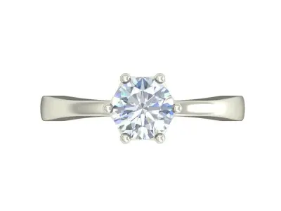Women Wedding Engagement Ring 3D print model 8
