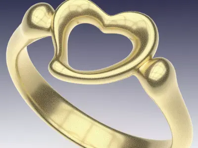 Ring Melody Heart 3D print model