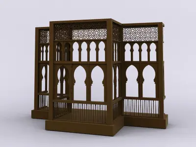 Islamic window Mashrabiya 3D model
