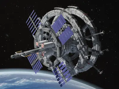 Sci-Fi Space Station 