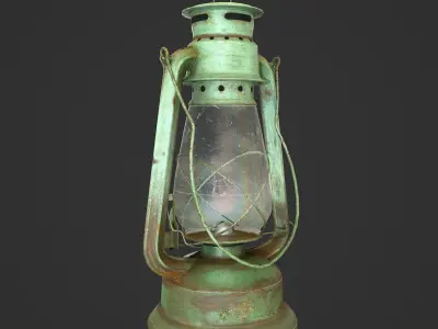 Oil Lantern PBR Low-poly Low-poly 3D model