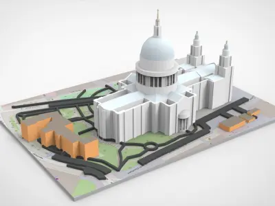   St Pauls Cathedral London United Kingdom 3D model