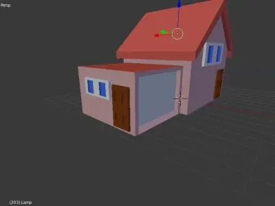 3D model of House Low-poly 3D model