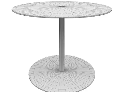 SIDE TABLE SNOW MARBLE ROUND 3D model