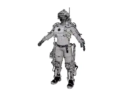 Sci-fi Soldier Low-poly 3D model order