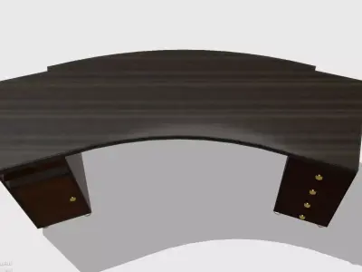 Office  wood Low-poly 3D model