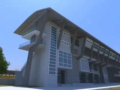 Stadium Low-poly 3D model