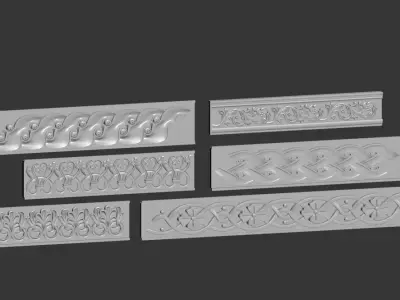 Wood carving 3D model