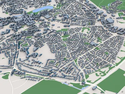 Lichfield City England 3D model