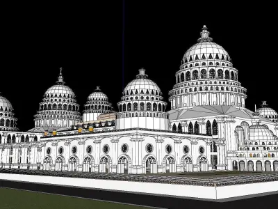 Architecture-Religion-God-Culture-Temple-0289 interior of church 3D model