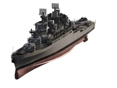 WW2 US NAVY ADVANCED DESTROYER 3D model