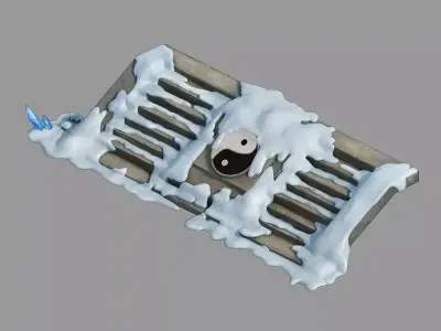 Kunlun Snow Mountain - Stone Ladder 03 3D model