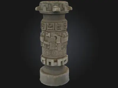 Ancient Stone Pillar  Timeless Monument of Forgotten Empires 3D model
