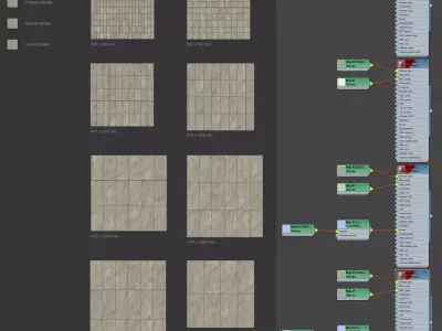 Marble Material and Porcelain Stoneware Tiles - Set 10 Texture