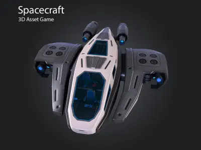 Spacecraft Low-poly 3D model