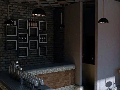 Classic fast food restaurant 3D model