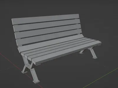 Park Bench  Low-poly 3D model
