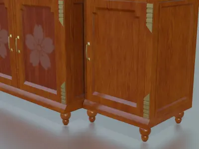 Furniture Display Cabinets Classic Low-poly 3D model