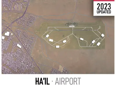 Hail Airport Low-poly 3D model