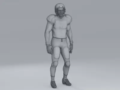  White American Football Player CG Standard Licence 