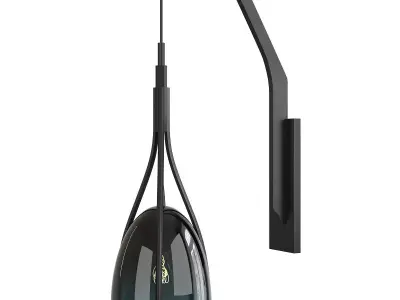 HOLLY HUNT Black Cat Wall Sconce Low-poly 3D model