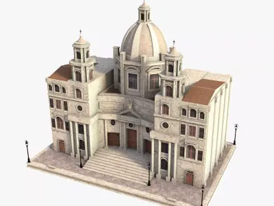 Church Sant Agnese in Agone Rome 3D model