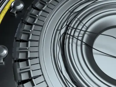 Sci-Fi Platform Cyberpunk Laboratory  Low-poly 3D model