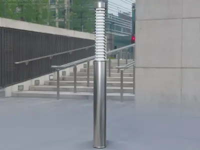 Light Column -10- Street Light -9- Low-poly 3D model