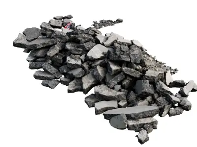 Asphalt rubble RAW Scan 3D model