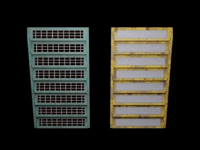 Flooring and Stairs Pack Low-poly 3D model