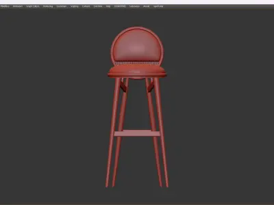 Bar chair dean Low-poly 3D model