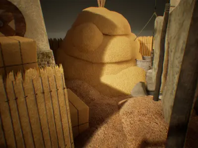 Grain Storage Store 26 Assets Low-poly 3D model