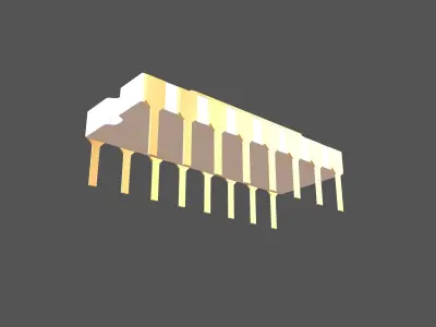 Intel C4004 CPU v1 001 Low-poly 3D model