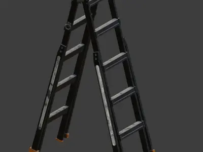 Step Ladder Low-poly 3D model 2