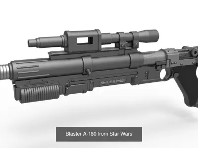 Modular blaster A-180 3D Model Pack