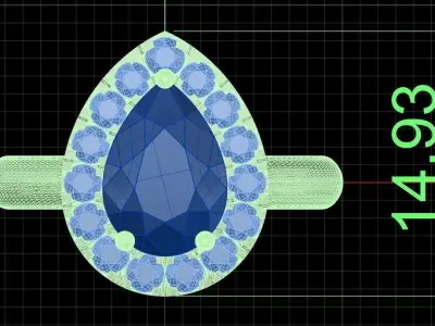 Jewelry ring 358 3D print model