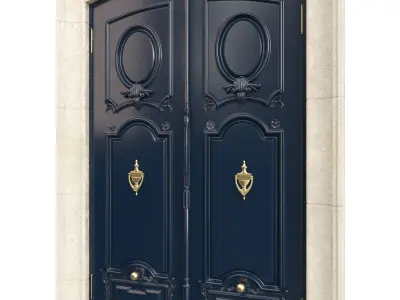 Entrance classic door 89 3D model