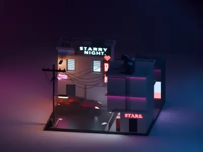 Cyberpunk House City  3D model