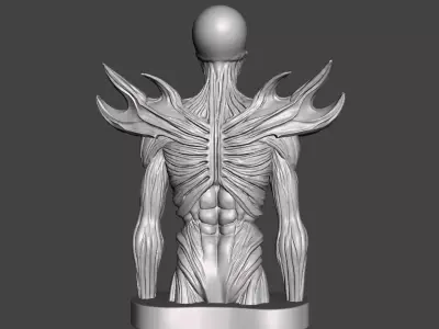 Cyber-Soldier STL  Heavy Armored Infantry Miniature 3D print model