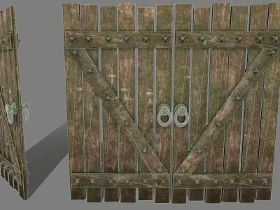 Medieval Door  Low-poly 3D model