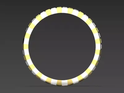 Two-tone Gold stl Ring Model gr0136 3D print model