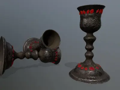 Chalice 7 goblet Low-poly 3D model