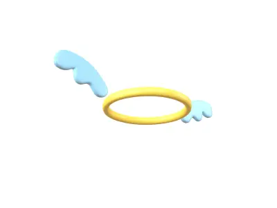 Angel Halo v2 001 Low-poly 3D model