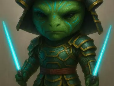 SAMURAI LIZARD WARRIOR 3D print model