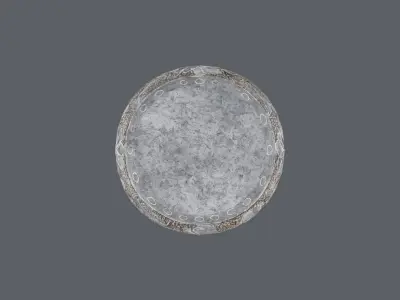 cylindrical column base Low-poly 3D model