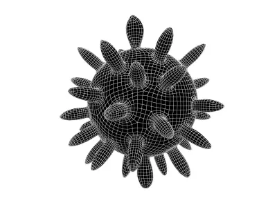 Virus v4 002 Low-poly 3D model