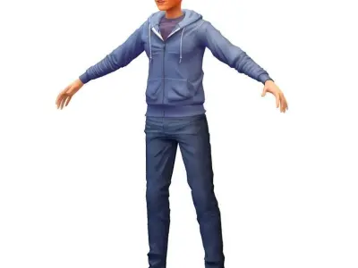 Cartoon High Poly Subdivision Avatar 002 3D Model  Low-poly 3D model