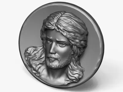 Jesus Christ 3D Wall Sculpture Religious Bas Relief Decor 3D print model