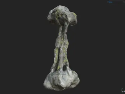 Low poly Fantasy Cave 02 Low-poly 3D model