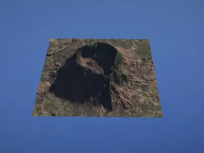 Landscape Environment Volcano Snow 33 Low-poly 3D model